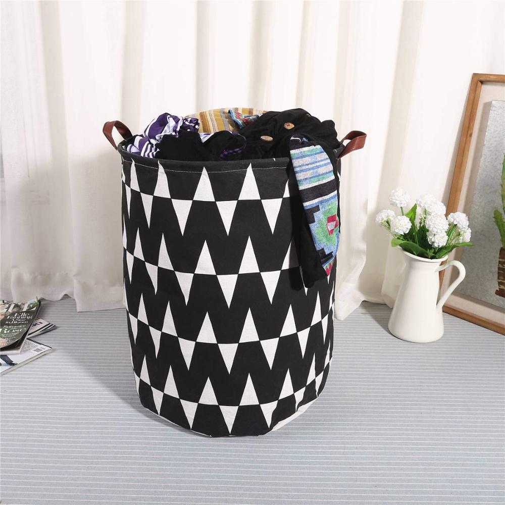 Large Folding Laundry Basket Storage Box Barrel For Storing Toys &Amp; Laundry