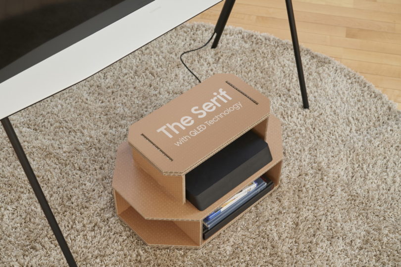 Samsung Eco-Friendly Tv Packaging Turns Into Your Pet'S New Playground
