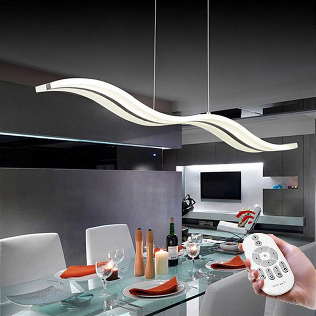 Modern Chandelier Wave LED Chandelier Light - Stylish Decorative