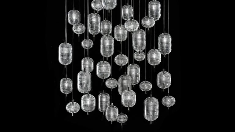 Lodes' Jefferson Crystal Suspension Lighting Evokes The 1960S