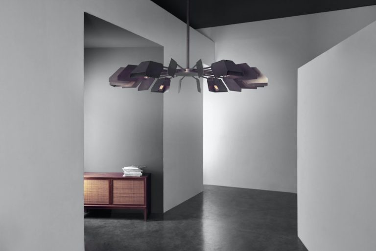 A Low Profile Fixture With Geometric Reflectors For Precise Lighting - Modern Chandeliers