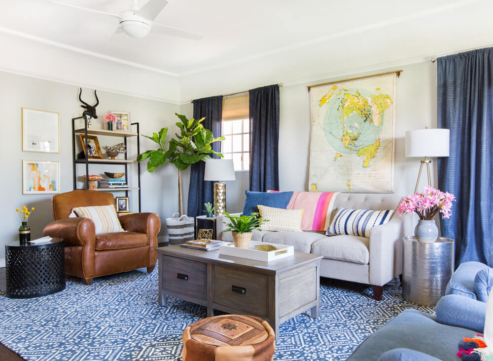 Emily Henderson_Target_Makeover_Nanny Suprise_Happy_Modern_Traditional_Eclectic_Makeover_Blue_Pink_Living Room_28