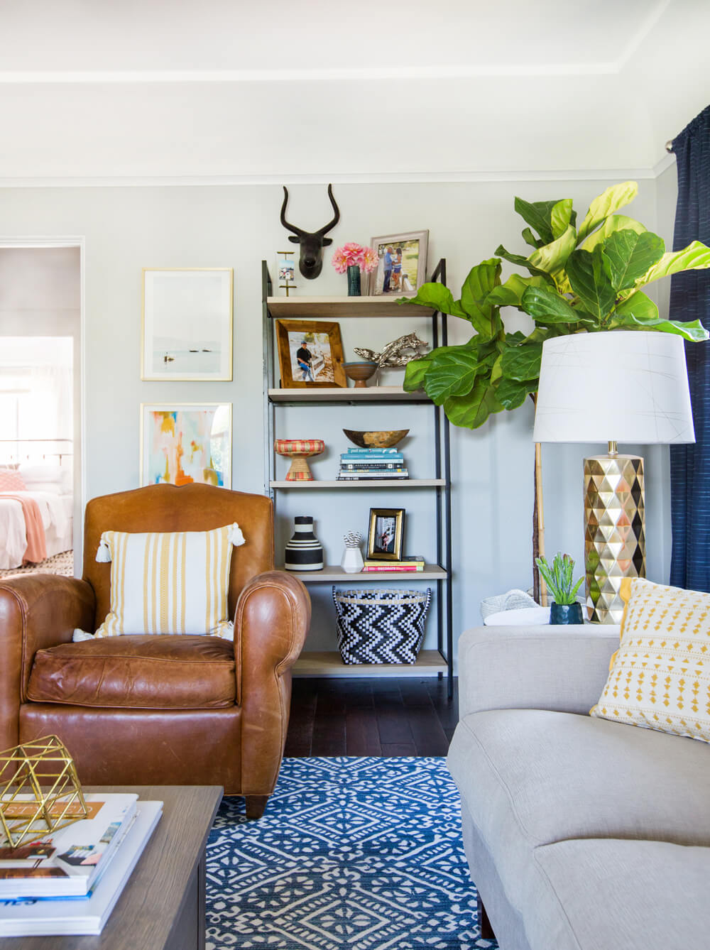 Emily Henderson_Target_Makeover_Nanny Suprise_Happy_Modern_Traditional_Eclectic_Makeover_Blue_Pink_Living Room_1