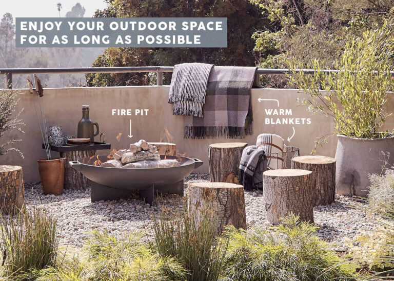 The Warm Weather May Be Fleeting But We Still Want To Stay Outside - 6 Elements For Creating A Cozy Outdoor Winter Lounge