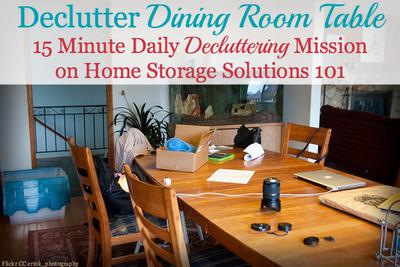 Declutter Dining Room Table