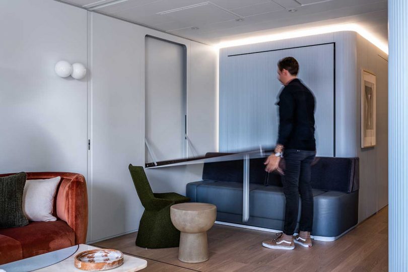 An Apartment On A Residential Yacht That Transforms From One Bedroom To Two