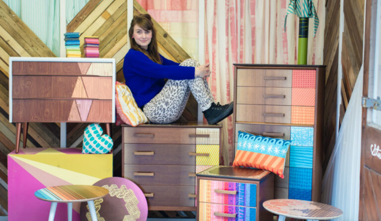 Zoe Murphy Turns Unloved Furniture, Wood and Textiles into Vibrant Home Accessories