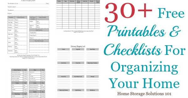 How To Get Organized: Printables &Amp; Checklists To Help You Get Started