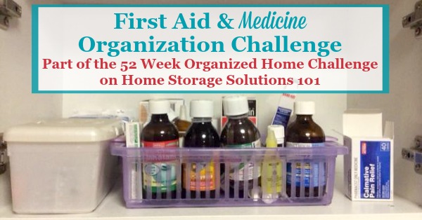 Week #46 Organized Home Challenge First Aid &Amp; Medicine Organizer Center